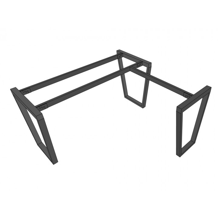 Chân bàn chữ L 160x180 hệ Trapez Concept lắp ráp